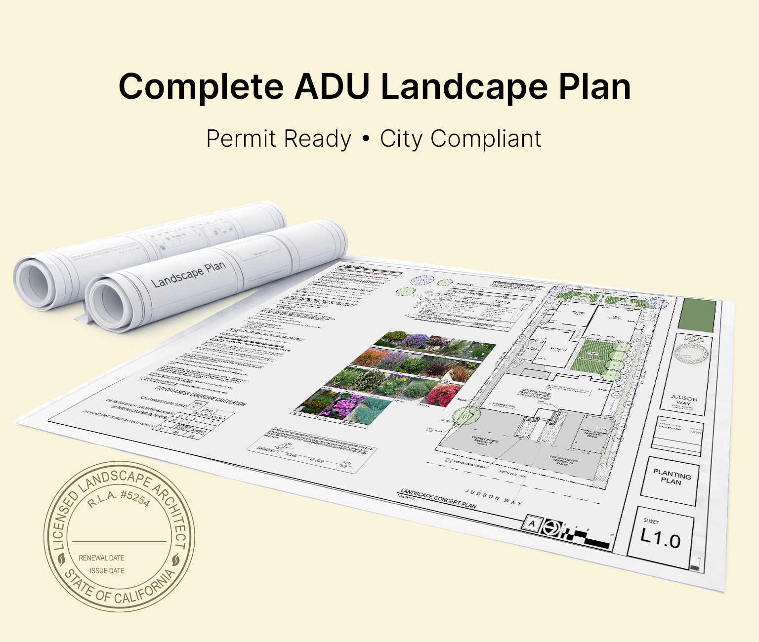 Complete ADU Landscape Plan